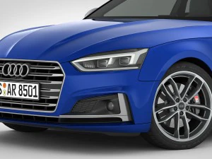 audi s5 coupe 2018 detailed interior 3D Model