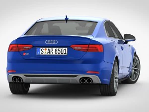 audi s5 coupe 2018 detailed interior 3D Model