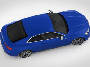 audi s5 coupe 2018 detailed interior Modelo 3D