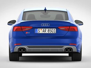 audi s5 coupe 2018 detailed interior 3D Model