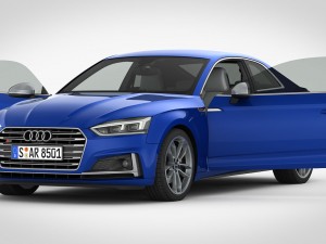 audi s5 coupe 2018 detailed interior Modelo 3D