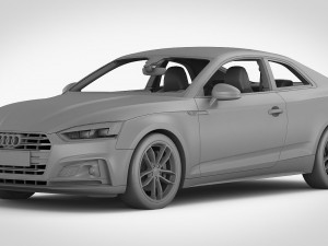audi s5 coupe 2018 detailed interior Modelo 3D