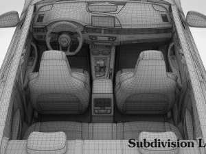 audi s5 coupe 2018 detailed interior 3D Model
