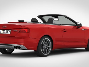 audi s5 cabriolet 2018 detailed interior Modelo 3D