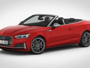 audi s5 cabriolet 2018 detailed interior Modelo 3D