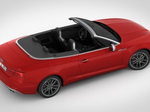 audi s5 cabriolet 2018 detailed interior Modelo 3D