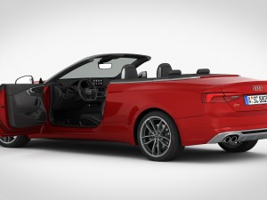 audi s5 cabriolet 2018 detailed interior Modelo 3D