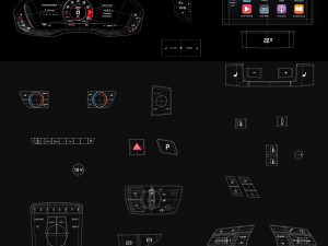 audi s5 cabriolet 2018 detailed interior Modelo 3D