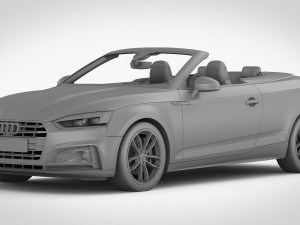 audi s5 cabriolet 2018 detailed interior Modelo 3D