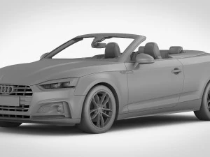 audi s5 cabriolet 2018 detailed interior 3D Model