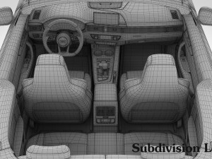 audi s5 cabriolet 2018 detailed interior Modelo 3D