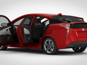 Toyota prius 2016 detailed interior 3D Model