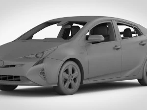 Toyota prius 2016 detailed interior 3D Model