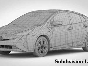 toyota prius 2016 detailed interior 3D Model