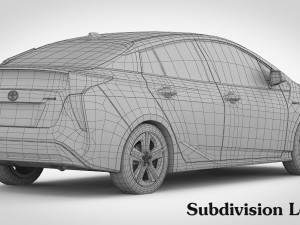 toyota prius 2016 detailed interior 3D Model