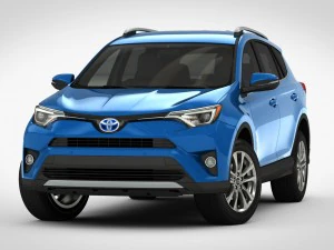 toyota rav4 hybrid 2017 detailed interior 3D Model