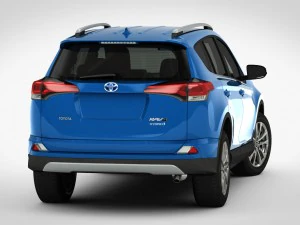 toyota rav4 hybrid 2017 detailed interior 3D Model