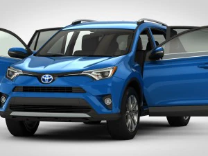 toyota rav4 hybrid 2017 detailed interior 3D Model