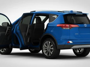 toyota rav4 hybrid 2017 detailed interior 3D Model