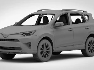 toyota rav4 hybrid 2017 detailed interior 3D Model