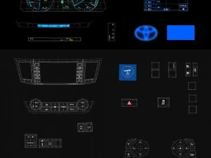 toyota rav4 hybrid 2017 detailed interior 3D Model