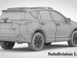 toyota rav4 hybrid 2017 detailed interior 3D Model
