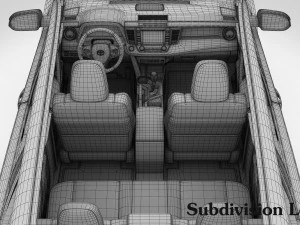 toyota rav4 hybrid 2017 detailed interior 3D Model
