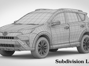 toyota rav4 adventure 2018 detailed interior 3D Model