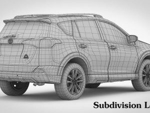 toyota rav4 adventure 2018 detailed interior 3D Model