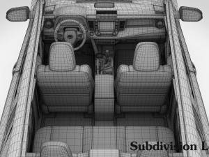 toyota rav4 adventure 2018 detailed interior 3D Model