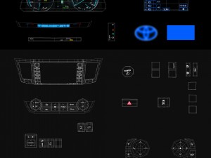 toyota rav4 adventure 2018 detailed interior 3D Model