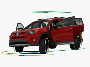 toyota rav4 adventure 2018 rigged 3D Model