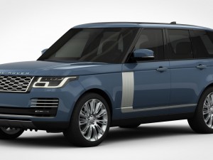 range rover autobiography 2018 detailed interior 3D Model