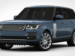 range rover autobiography 2018 detailed interior 3D Model