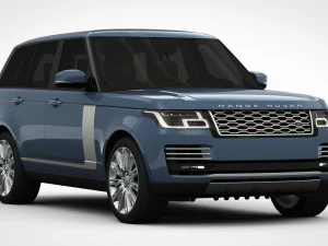 range rover autobiography 2018 detailed interior 3D Model