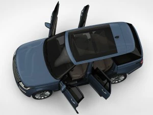 range rover autobiography 2018 detailed interior 3D Model