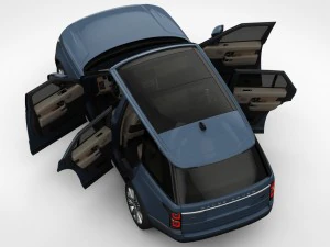 range rover autobiography 2018 detailed interior 3D Model