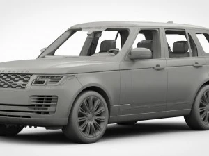 range rover autobiography 2018 detailed interior 3D Model