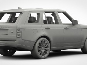 range rover autobiography 2018 detailed interior Model 3D