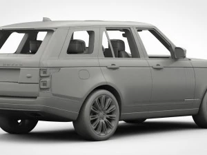 range rover autobiography 2018 detailed interior 3D Model