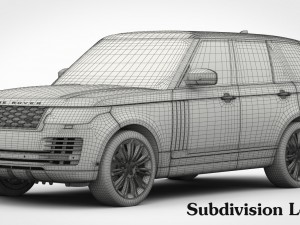 range rover autobiography 2018 detailed interior Model 3D