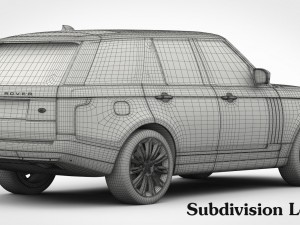 range rover autobiography 2018 detailed interior Model 3D