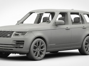 range rover svautobiography dynamic 2018 detailed interior Model 3D