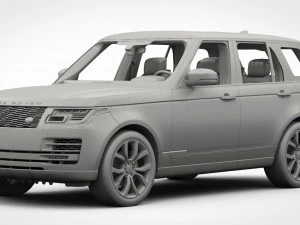 range rover svautobiography dynamic 2018 detailed interior 3D Model