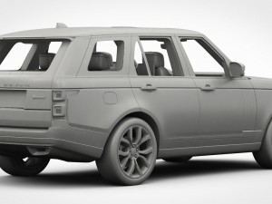 range rover svautobiography dynamic 2018 detailed interior Model 3D