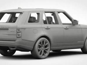 range rover svautobiography dynamic 2018 detailed interior 3D Model