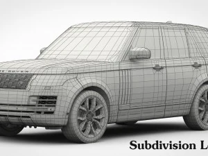 range rover svautobiography dynamic 2018 detailed interior 3D Model
