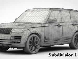 range rover svautobiography dynamic 2018 detailed interior 3D Model