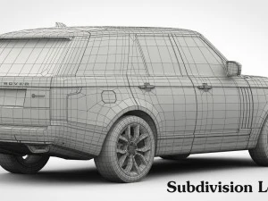 range rover svautobiography dynamic 2018 detailed interior 3D Model