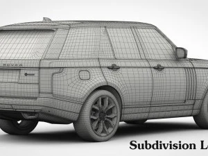 range rover svautobiography dynamic 2018 detailed interior 3D Model